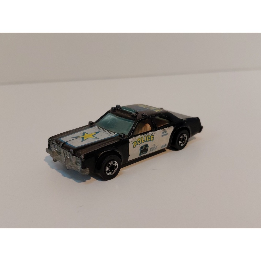 Vintage 1977 Hot Wheels Police 123‎ Black Rare "Radar Equipped" Original Old Car